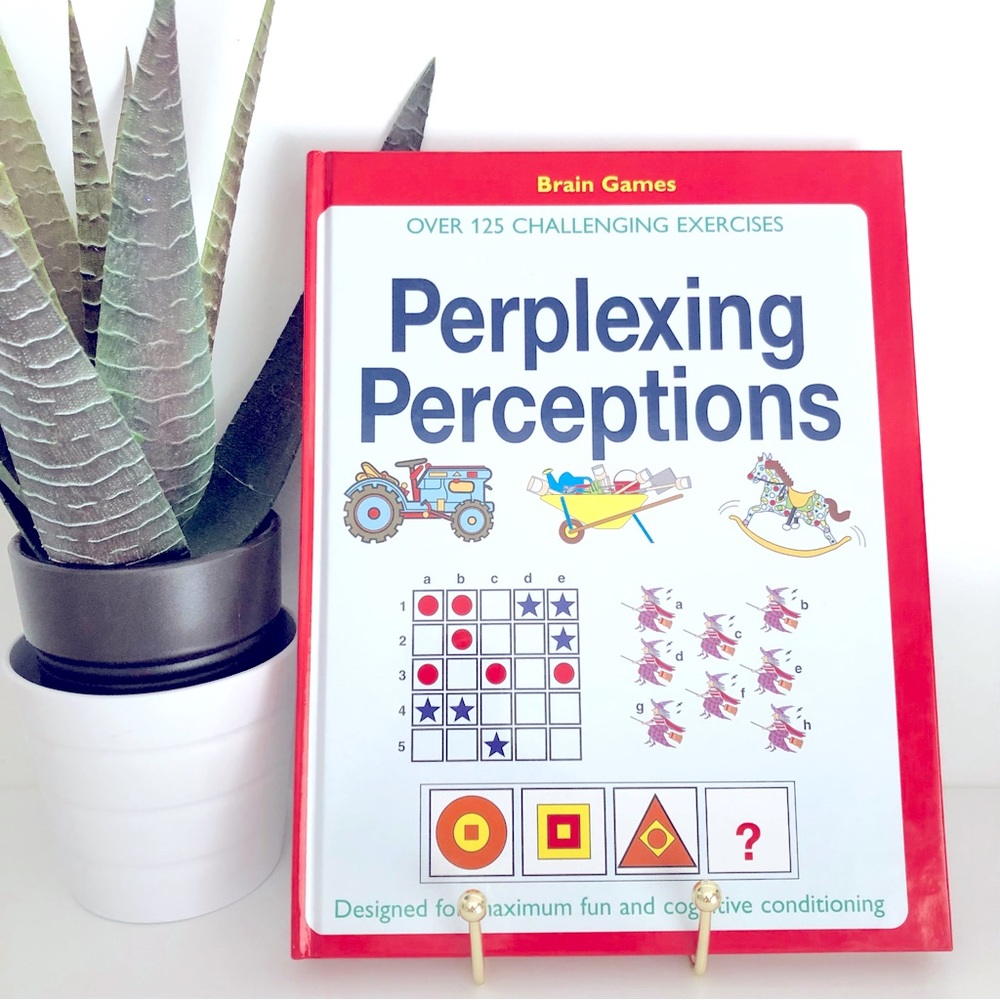 3/$20 New Hardcover Perplexing Perceptions Brain Teaser Challenging Puzzle Gift